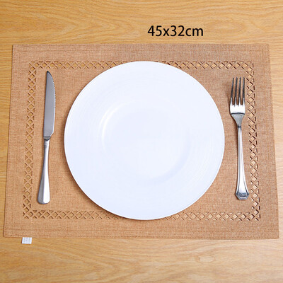 Poliészter szalvéta buliterítő vacsora csúszásmentes szalvéta étterem otthon Esküvői vászon Szövet Szalvéták Étterem Asztalszőnyegek