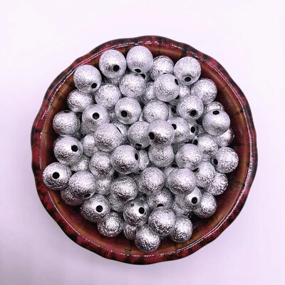 4/6/8/10/12mm mărgele de stele înghețate mărgele acrilice rotunde Mărgele distanțatoare libere pentru fabricarea de bijuterii Accesorii pentru brățări DIY