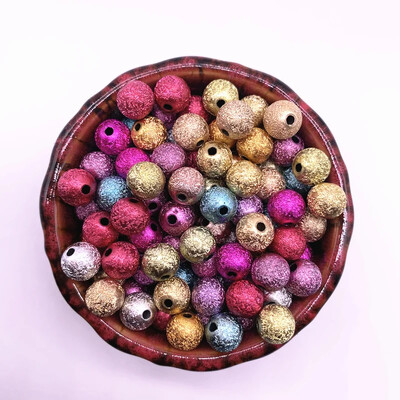 4/6/8/10/12mm mărgele de stele înghețate mărgele acrilice rotunde Mărgele distanțatoare libere pentru fabricarea de bijuterii Accesorii pentru brățări DIY