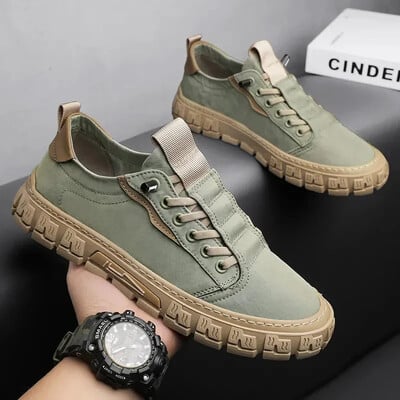 2024. gada jauni vīriešu audekla apavi Zīmols Elpojoši vīriešu ikdienas apavi Modes Ērtas kedas Platforma Slip on Vulcanized Shoes Vīriešu
