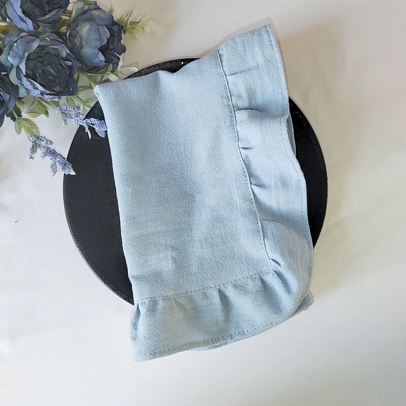 Rinkinys iš 4 susuktų servetėlių 35x50 cm medvilninių raukinių minkštų, skirtų vestuvių dekoravimui stalo dekoravimas vakarėlio kalėdinės dekoracijos