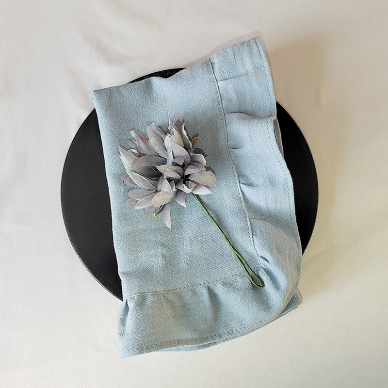 Rinkinys iš 4 susuktų servetėlių 35x50 cm medvilninių raukinių minkštų, skirtų vestuvių dekoravimui stalo dekoravimas vakarėlio kalėdinės dekoracijos