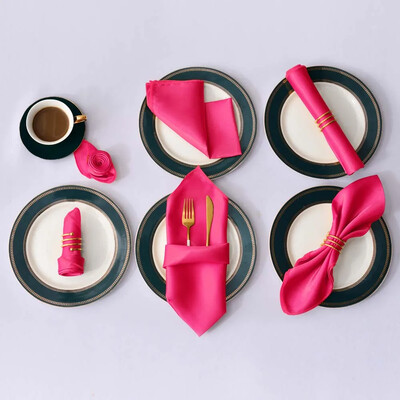 12vnt 30x30cm Stalo servetėlės Kvadratinės vakarienės servetėlės Plaunamos Minkštos Stalo servetėlės vestuvių gimtadienio vakarėliams Namų stalo dekoravimas