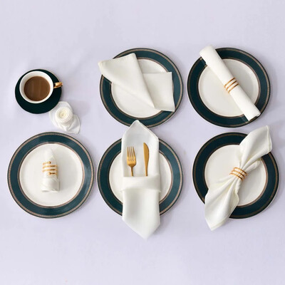 12vnt 30x30cm Stalo servetėlės Kvadratinės vakarienės servetėlės Plaunamos Minkštos Stalo servetėlės vestuvių gimtadienio vakarėliams Namų stalo dekoravimas