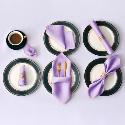 12vnt 30x30cm Stalo servetėlės Kvadratinės vakarienės servetėlės Plaunamos Minkštos Stalo servetėlės vestuvių gimtadienio vakarėliams Namų stalo dekoravimas