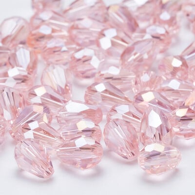 6x8mm Ausztria csiszolt könnycsepp üveggyöngyök AB színű vízcsepp kristálygyöngyök laza távtartó gyöngyök ékszerkészítéshez barkács karkötő