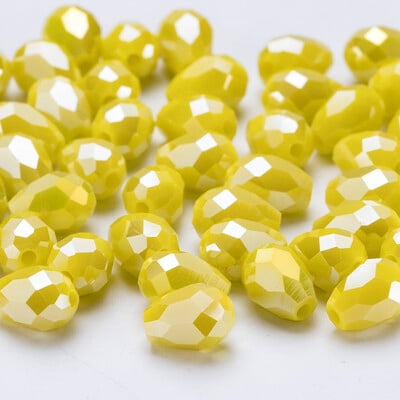 6x8mm Ausztria csiszolt könnycsepp üveggyöngyök AB színű vízcsepp kristálygyöngyök laza távtartó gyöngyök ékszerkészítéshez barkács karkötő