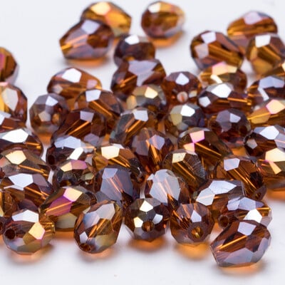 6x8mm Ausztria csiszolt könnycsepp üveggyöngyök AB színű vízcsepp kristálygyöngyök laza távtartó gyöngyök ékszerkészítéshez barkács karkötő