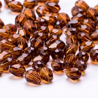 6x8mm Ausztria csiszolt könnycsepp üveggyöngyök AB színű vízcsepp kristálygyöngyök laza távtartó gyöngyök ékszerkészítéshez barkács karkötő