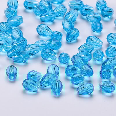 6x8mm Ausztria csiszolt könnycsepp üveggyöngyök AB színű vízcsepp kristálygyöngyök laza távtartó gyöngyök ékszerkészítéshez barkács karkötő