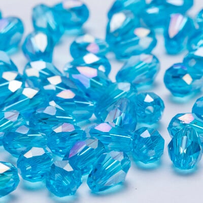 6x8mm Ausztria csiszolt könnycsepp üveggyöngyök AB színű vízcsepp kristálygyöngyök laza távtartó gyöngyök ékszerkészítéshez barkács karkötő