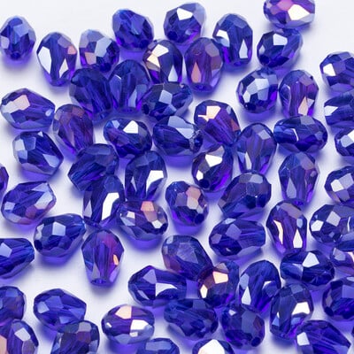 6x8mm Ausztria csiszolt könnycsepp üveggyöngyök AB színű vízcsepp kristálygyöngyök laza távtartó gyöngyök ékszerkészítéshez barkács karkötő