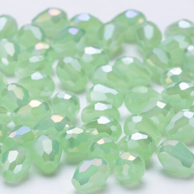 6x8mm Ausztria csiszolt könnycsepp üveggyöngyök AB színű vízcsepp kristálygyöngyök laza távtartó gyöngyök ékszerkészítéshez barkács karkötő