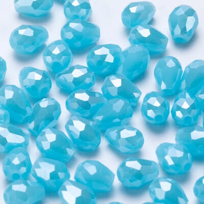 6x8mm Ausztria csiszolt könnycsepp üveggyöngyök AB színű vízcsepp kristálygyöngyök laza távtartó gyöngyök ékszerkészítéshez barkács karkötő