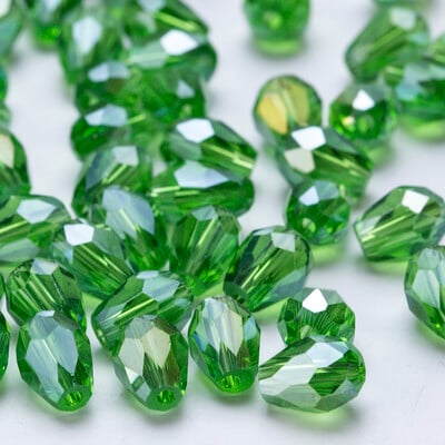 6x8mm Ausztria csiszolt könnycsepp üveggyöngyök AB színű vízcsepp kristálygyöngyök laza távtartó gyöngyök ékszerkészítéshez barkács karkötő