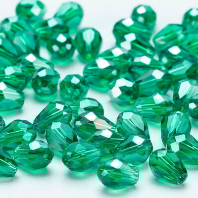 6x8mm Ausztria csiszolt könnycsepp üveggyöngyök AB színű vízcsepp kristálygyöngyök laza távtartó gyöngyök ékszerkészítéshez barkács karkötő