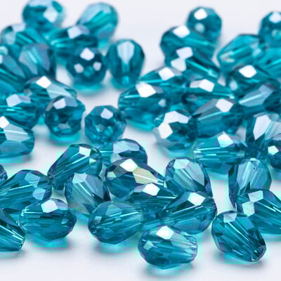 6x8mm Ausztria csiszolt könnycsepp üveggyöngyök AB színű vízcsepp kristálygyöngyök laza távtartó gyöngyök ékszerkészítéshez barkács karkötő