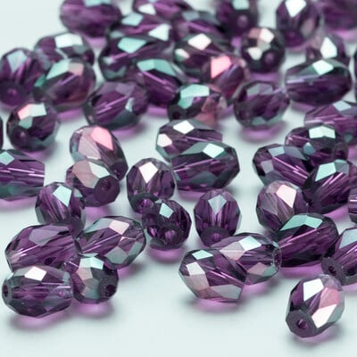 6x8mm Ausztria csiszolt könnycsepp üveggyöngyök AB színű vízcsepp kristálygyöngyök laza távtartó gyöngyök ékszerkészítéshez barkács karkötő