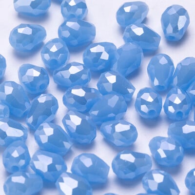 6x8mm Ausztria csiszolt könnycsepp üveggyöngyök AB színű vízcsepp kristálygyöngyök laza távtartó gyöngyök ékszerkészítéshez barkács karkötő