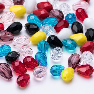 6x8mm Ausztria csiszolt könnycsepp üveggyöngyök AB színű vízcsepp kristálygyöngyök laza távtartó gyöngyök ékszerkészítéshez barkács karkötő