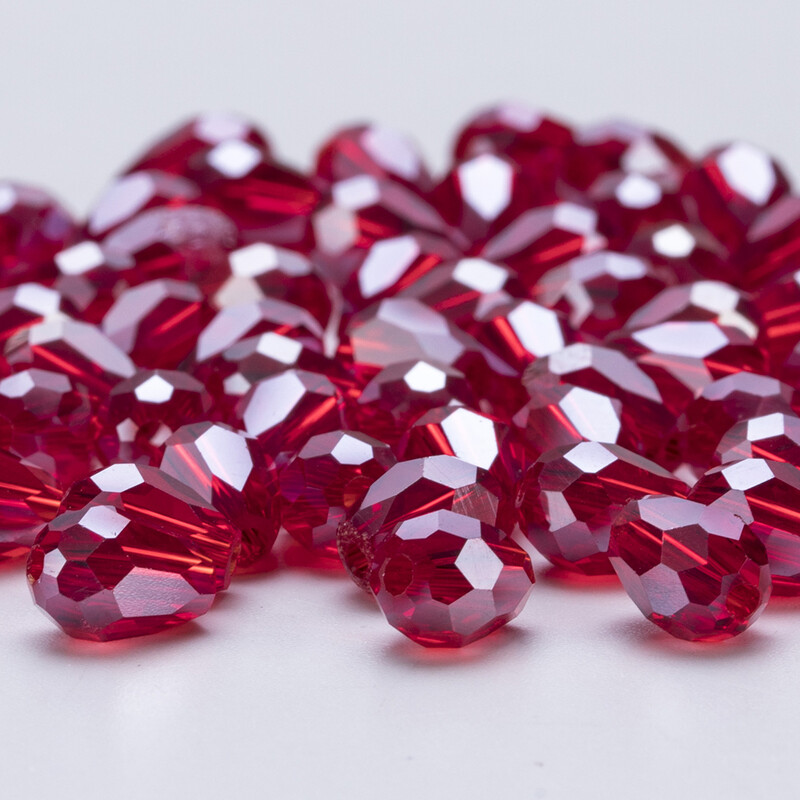 6x8mm Ausztria csiszolt könnycsepp üveggyöngyök AB színű vízcsepp kristálygyöngyök laza távtartó gyöngyök ékszerkészítéshez barkács karkötő