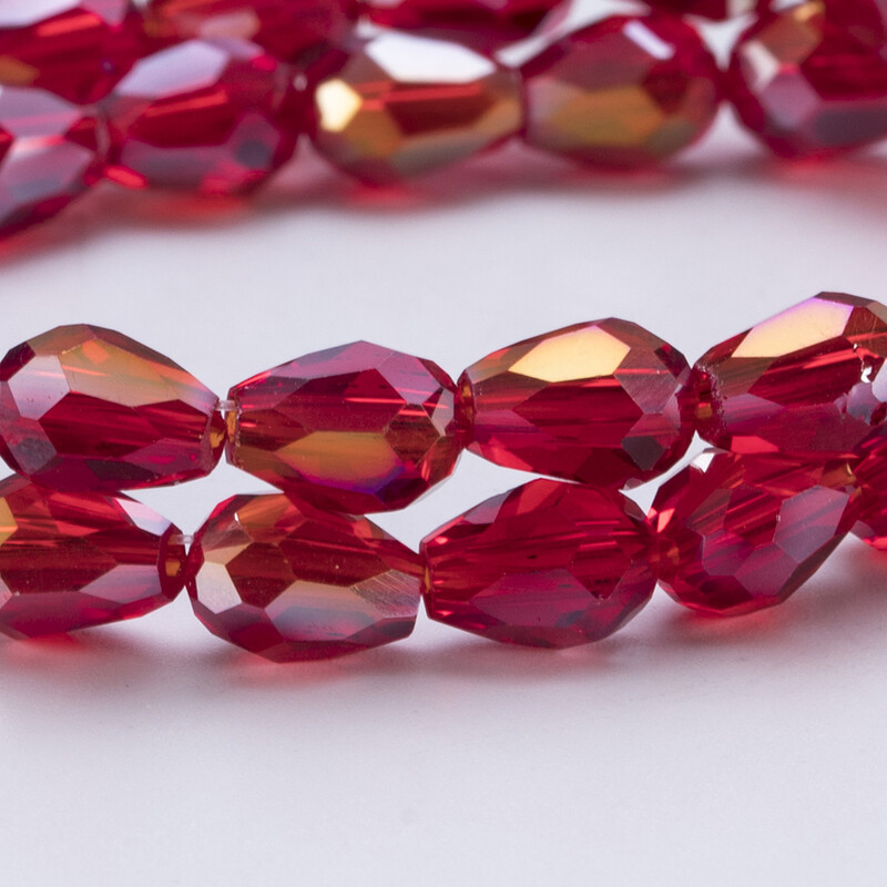 6x8mm Ausztria csiszolt könnycsepp üveggyöngyök AB színű vízcsepp kristálygyöngyök laza távtartó gyöngyök ékszerkészítéshez barkács karkötő