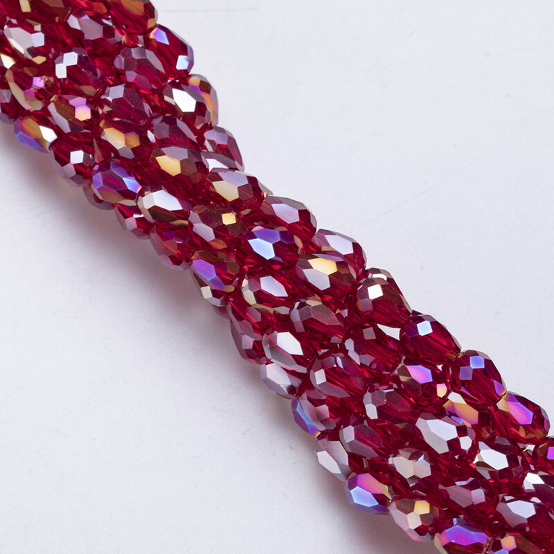 6x8mm Ausztria csiszolt könnycsepp üveggyöngyök AB színű vízcsepp kristálygyöngyök laza távtartó gyöngyök ékszerkészítéshez barkács karkötő