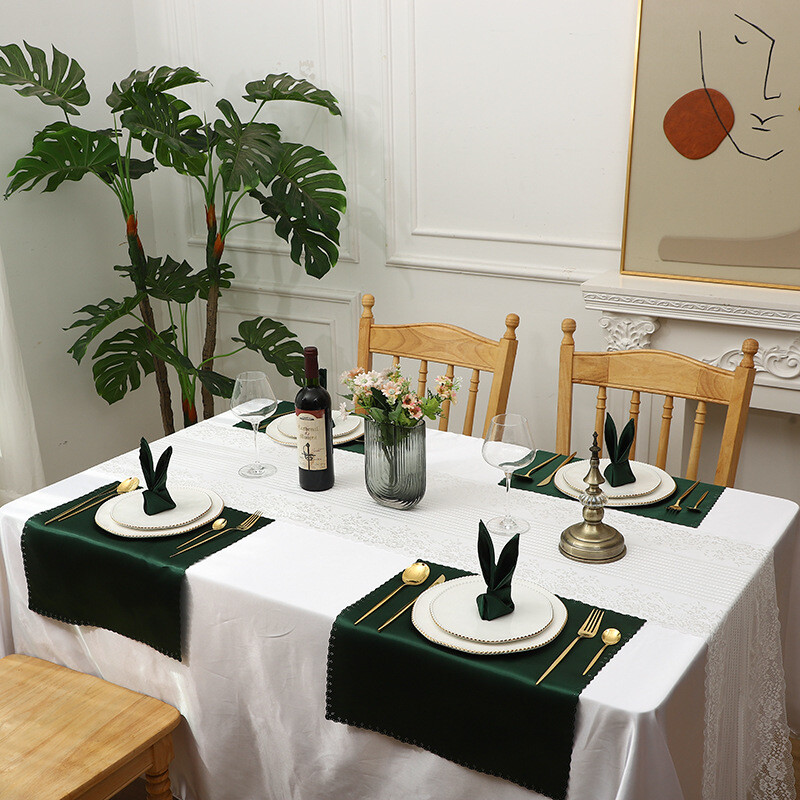 10 vnt Servetėlės Audiniai Lininiai poliesterio Diner Nosinaitė Rankinė 30X30cm Vestuvių banketas Minkštas restorano stalo servetėlių dekoravimas