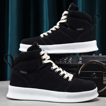 Επώνυμα high-top ανδρικά αθλητικά παπούτσια Microfiber Sneaker Man Πλατφόρμα Τένις Βουλκανιζέ Παπούτσια Πολύχρωμα casual πρωτότυπα ανδρικά παπούτσια 2023