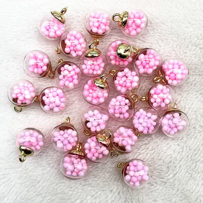 Új 10db 21x16mm Magic Ball átlátszó üveggyöngyök átlátszó medál pentagram karácsonyi dekorációhoz