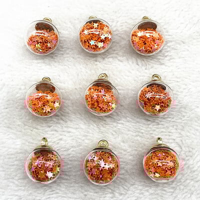 Új 10db 21x16mm Magic Ball átlátszó üveggyöngyök átlátszó medál pentagram karácsonyi dekorációhoz