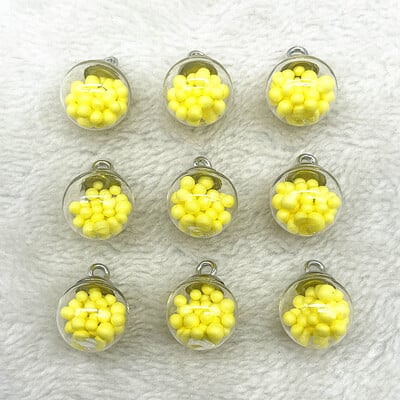 Új 10db 21x16mm Magic Ball átlátszó üveggyöngyök átlátszó medál pentagram karácsonyi dekorációhoz