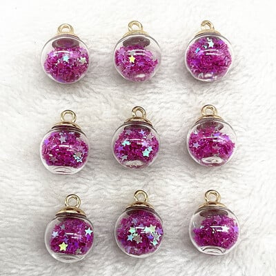 Új 10db 21x16mm Magic Ball átlátszó üveggyöngyök átlátszó medál pentagram karácsonyi dekorációhoz