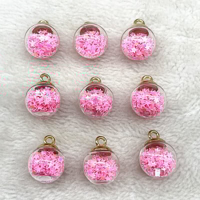 Új 10db 21x16mm Magic Ball átlátszó üveggyöngyök átlátszó medál pentagram karácsonyi dekorációhoz