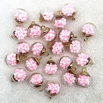 Új 10db 21x16mm Magic Ball átlátszó üveggyöngyök átlátszó medál pentagram karácsonyi dekorációhoz