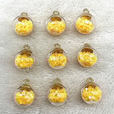 Új 10db 21x16mm Magic Ball átlátszó üveggyöngyök átlátszó medál pentagram karácsonyi dekorációhoz