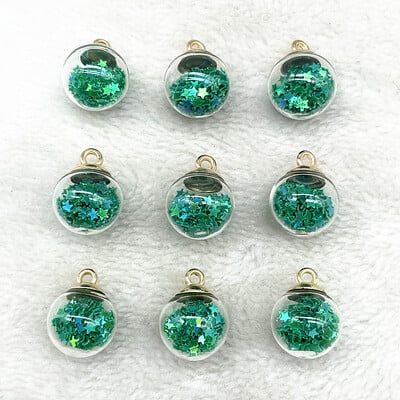 Új 10db 21x16mm Magic Ball átlátszó üveggyöngyök átlátszó medál pentagram karácsonyi dekorációhoz