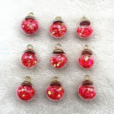 Új 10db 21x16mm Magic Ball átlátszó üveggyöngyök átlátszó medál pentagram karácsonyi dekorációhoz