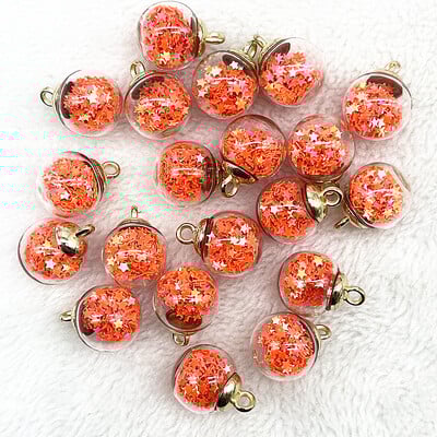 Új 10db 21x16mm Magic Ball átlátszó üveggyöngyök átlátszó medál pentagram karácsonyi dekorációhoz