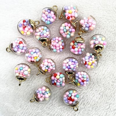 Új 10db 21x16mm Magic Ball átlátszó üveggyöngyök átlátszó medál pentagram karácsonyi dekorációhoz