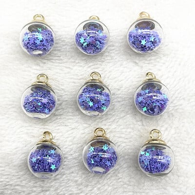 Új 10db 21x16mm Magic Ball átlátszó üveggyöngyök átlátszó medál pentagram karácsonyi dekorációhoz