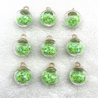 Új 10db 21x16mm Magic Ball átlátszó üveggyöngyök átlátszó medál pentagram karácsonyi dekorációhoz