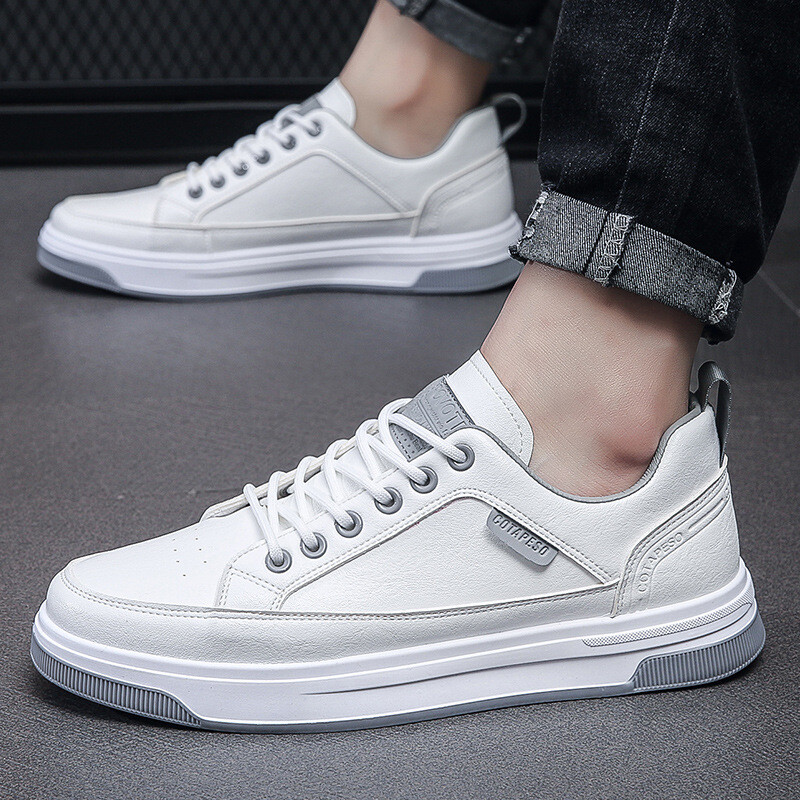 Pánske bežecké kožené topánky veľkosti 39-44, tenisky Tenis Masculino, ležérne šnurovacie pánske turistické tenisky, Zapatillas Hombre 913