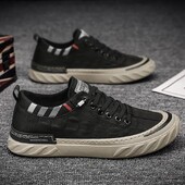 Canvas Vyriški batai Patogūs sportbačiai vyriški Vasarą kvėpuojantys ledo šilko audiniai Kasdieniai vaikščiojimo batai, sportiniai bateliai