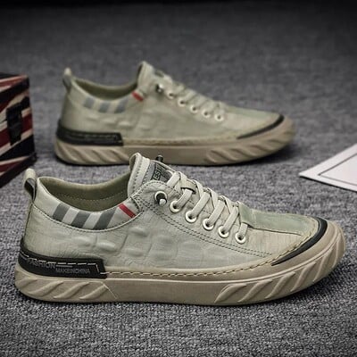 Canvas Vyriški batai Patogūs sportbačiai vyriški Vasarą kvėpuojantys ledo šilko audiniai Kasdieniai vaikščiojimo batai, sportiniai bateliai