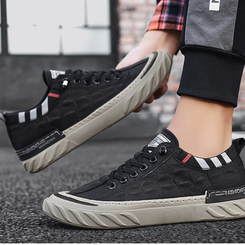 Canvas Vyriški batai Patogūs sportbačiai vyriški Vasarą kvėpuojantys ledo šilko audiniai Kasdieniai vaikščiojimo batai, sportiniai bateliai