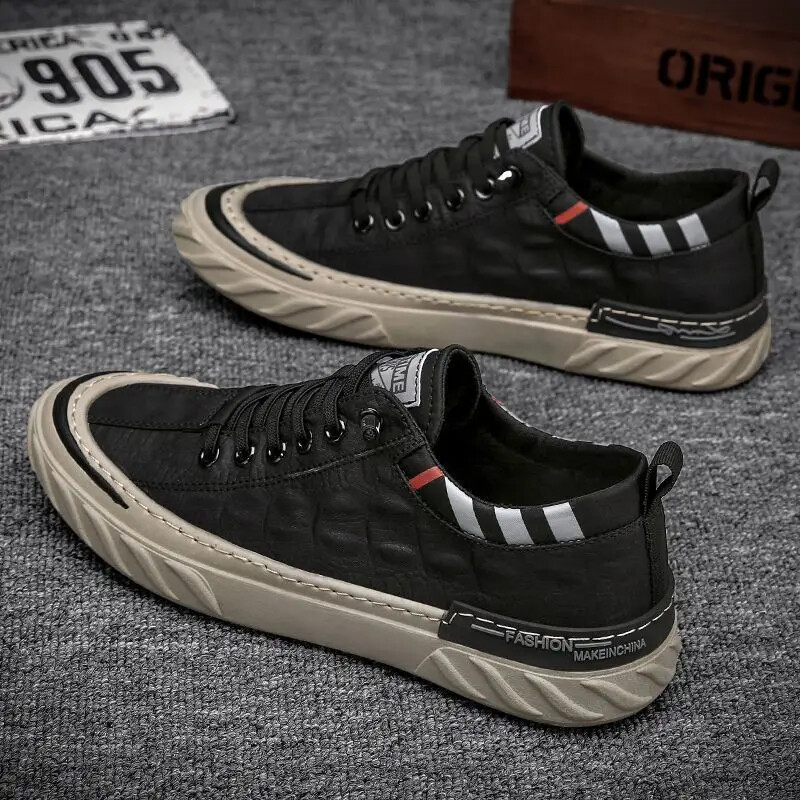 Nauja „Casual Trends“, 2024 m. sportbačiai „Man Trend“ rudens pristatymas nemokamas pasiūlymas „Work“ Elegantiški kvėpuojantys vulkanizuojantys vyriški batai