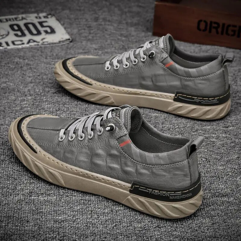 Nauja „Casual Trends“, 2024 m. sportbačiai „Man Trend“ rudens pristatymas nemokamas pasiūlymas „Work“ Elegantiški kvėpuojantys vulkanizuojantys vyriški batai