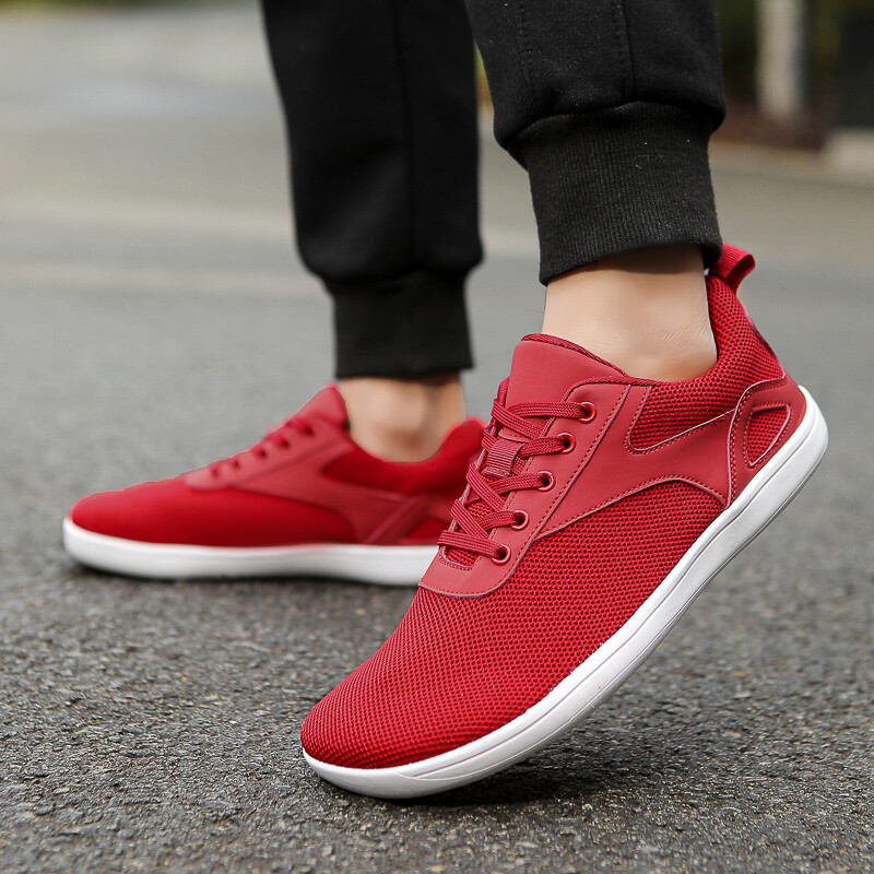 Pantofi pentru bărbați desculți, largi, minimalisti, pentru adulți, cu antrenament încrucișat, cu vârf lat, cu talpă cu cădere cu zero, ocazional, tricotat, pantofi de mers, mărime mare