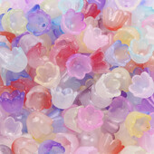 100 komada 7x10 mm šarene cvjetne akrilne perle privjesci kapice perli labavi odstojnik za izradu nakita Diy narukvica Ogrlica Dodaci